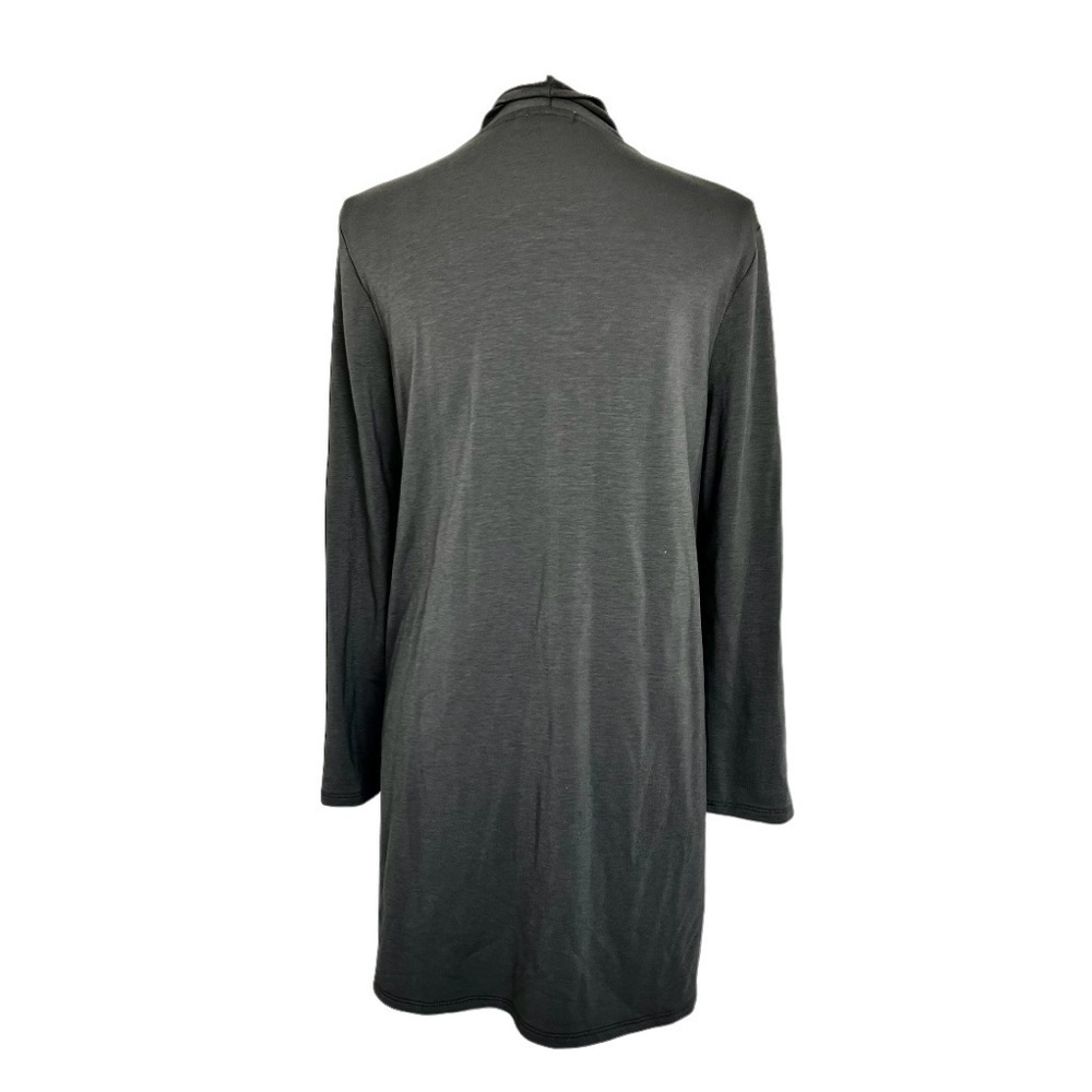 J.Jill Luxe Tencel Draped Front Open Long Cardigan Women Size Large - Picture 3 of 10